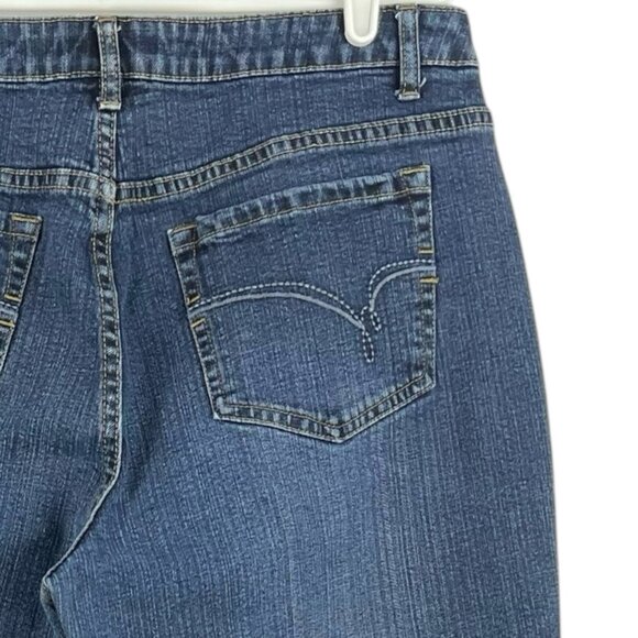 L. A. BLUES Women's Blue Denim Jeans Size 10M Stretch Boot Cut Mid Rise - Picture 5 of 10